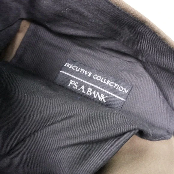 JOS A BANK Executive Collection 33x31 Brown 100% Wool Dress Pants Pleated Cuffed - Picture 11 of 11